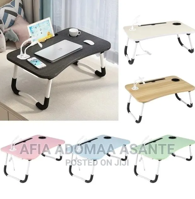 Foldable Laptop/Study Table With USB Port And Side Drawer · Photo 1