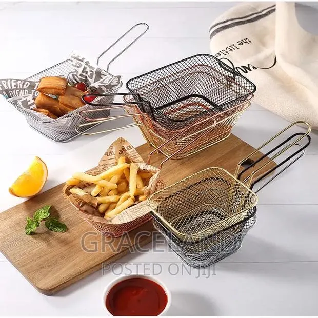 6pic French Fries Basket Portable Stainless Steel Chips Mini · Photo 1