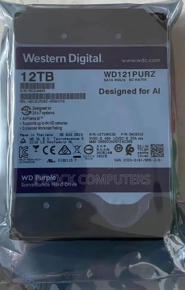 12tb Surveillance HDD 24/7 Recording, Wd Original · Photo 1