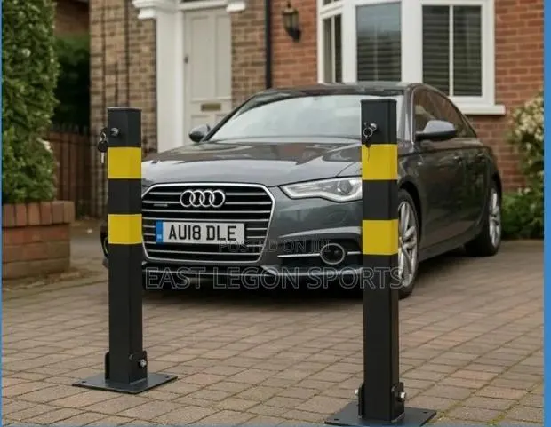 1x Metal Barrier Parking Pavement Vehicle Car Pole Truck Block Clamp · Photo 1