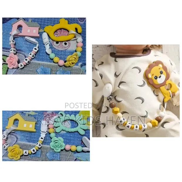 2 Pieces Baby Teether With Silicone Chain Clip · Photo 1