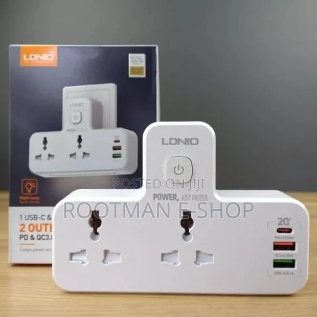 Ldnio Power Strip With 2 Sockets 2-Port Qc3.0 Usb Charger · Photo 1