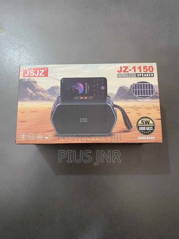 Wireless Bluetooth Speaker – Portable, Solar Charging, FM Radio &M · Photo 1
