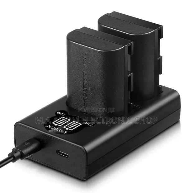 2 in 1 Lp E6 Battery Charger With Two Battery · Photo 1