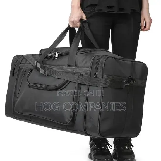Black Big Capacity Travel Waterproof Duffel Bag in Accra–Fast Delivery · Photo 1
