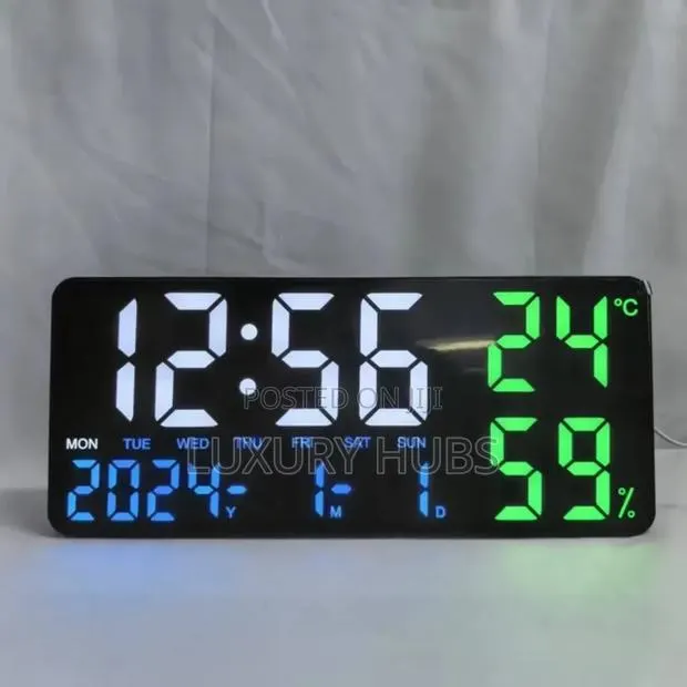 Date Temperature Calendar Digital Wall Clock · Photo 1