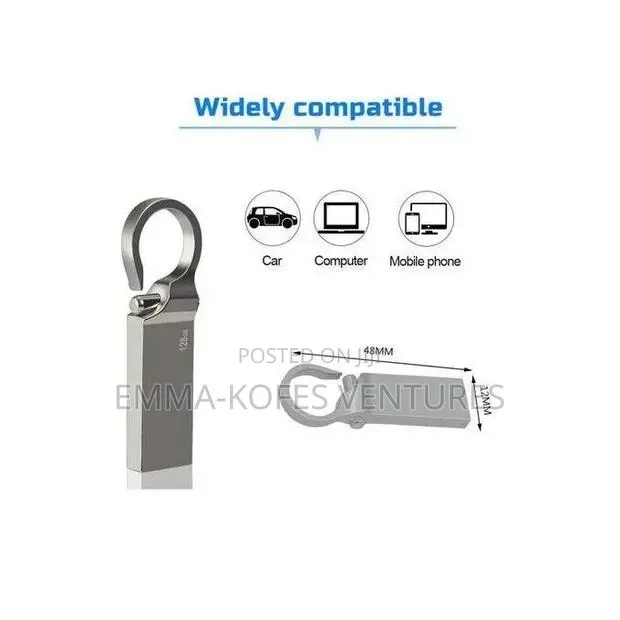 Gueeton 128 Gb Metal Usb Flash Drive Adapter Cable 2 in 1 Set - Grey · Photo 1