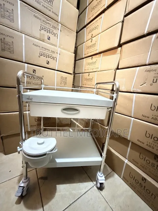Big ABS/Stainless Medicine Trolley(2steps Double Drawer) · Photo 1
