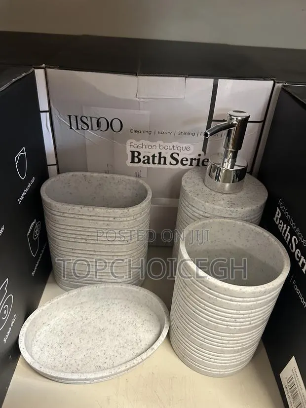Luxury Soap Dispenser Toothbrush Holder Set for Bathroom