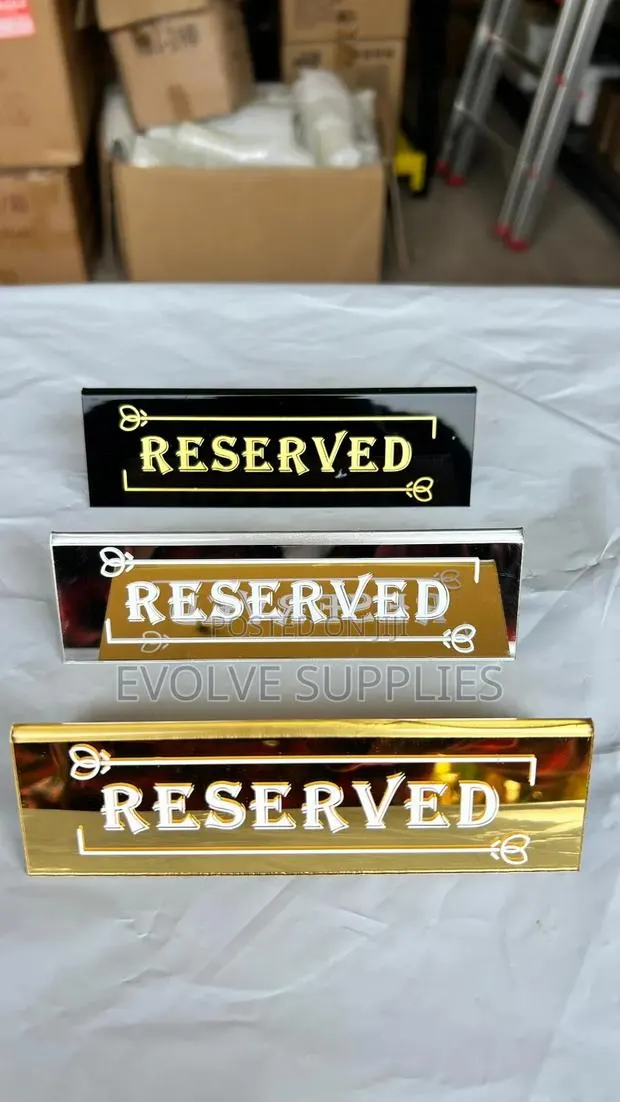 Acrylic Reserve Table Sign · Photo 1