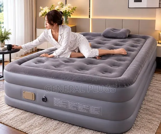 Modern Tough Automatic Inbuilt Pump Double Size Air Inflatable Mattres · Photo 1