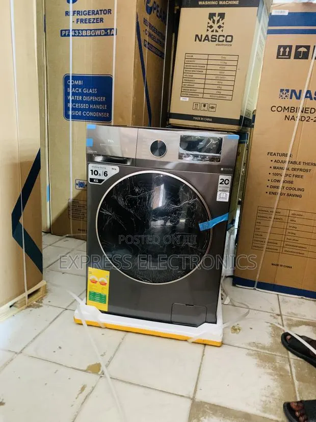 Lovely New Grey TCL-front Load Washer-10.5kg & Dryer-6kgs-C211wdg— · Photo 1