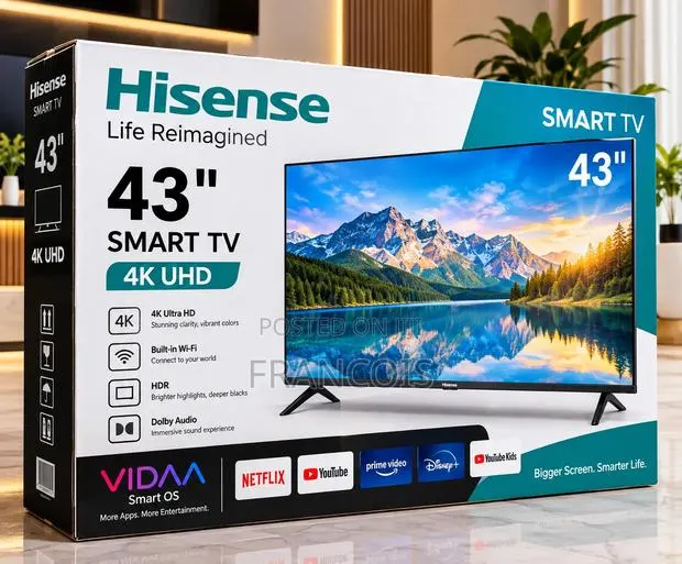 Slightly Used Hisense Smart 43 Inches Television · Photo 1