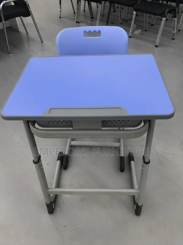 Ergonomic Blue Student Desk Chair Set · Photo 1