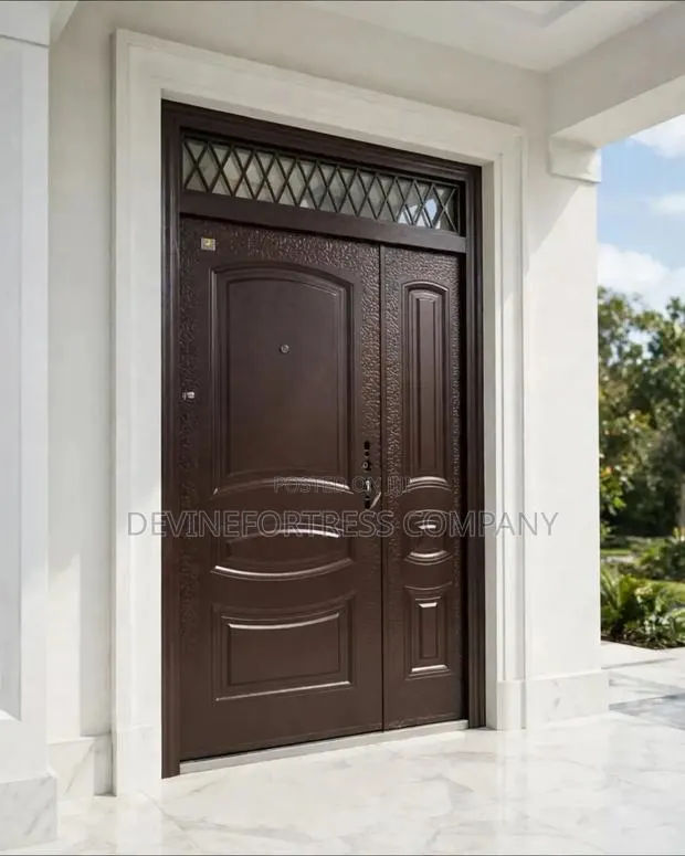 High Quality 11⁄2 Extra Height Door Brown · Photo 1