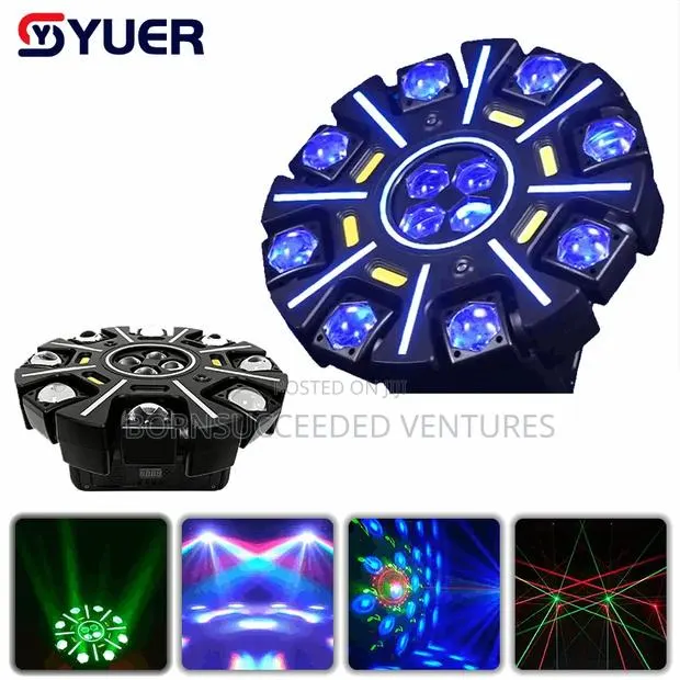 12x10W RGBW LED Bee Eye 8 Arm Little Diamond Moving Head Light Laser · Photo 1