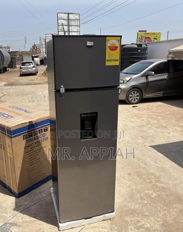 Sleek Stainless Steel Nasco Nasf2-320fld Double Door Refrigerator. · Photo 1