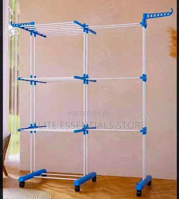 High Quality Big Size Clothes Shoe Drying Rack With Extra Hungers · Photo 1
