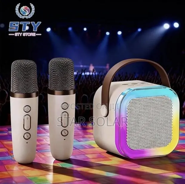 Portable Bluetooth Speaker+ 2 Microphone Colorful Light · Photo 1