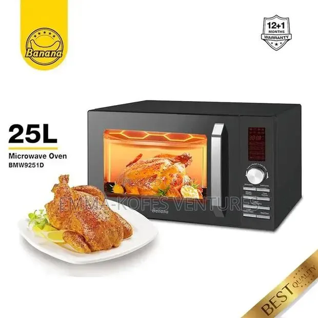 25l - Digital Microwave Oven Grill With Timer - 1000w - Black · Photo 1