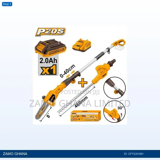 Cordless Pole Saw With Pole Hedge - Cpts201681 · Photo 1