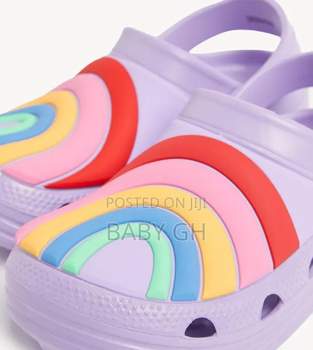 M S Purple Rainbow Crocs · Photo 3