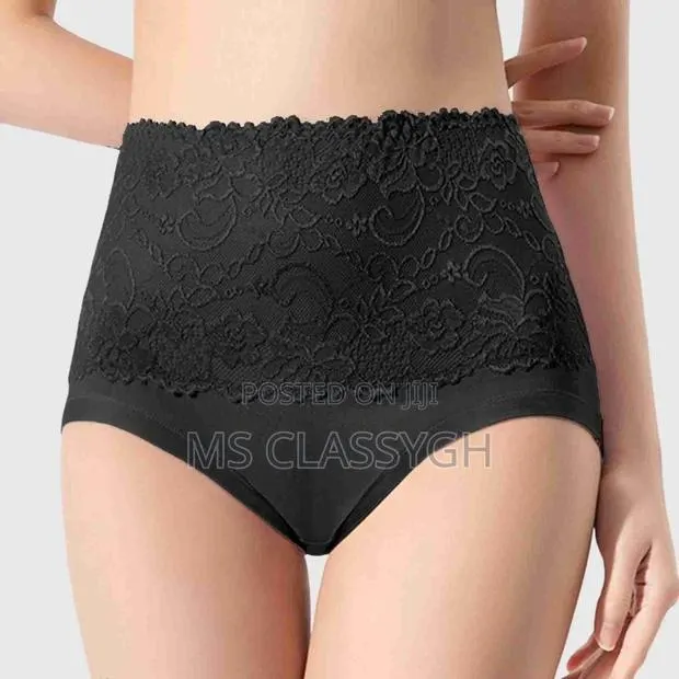 Lace Splicing High Waist Thongs Plus Size Women Underwe · Photo 1