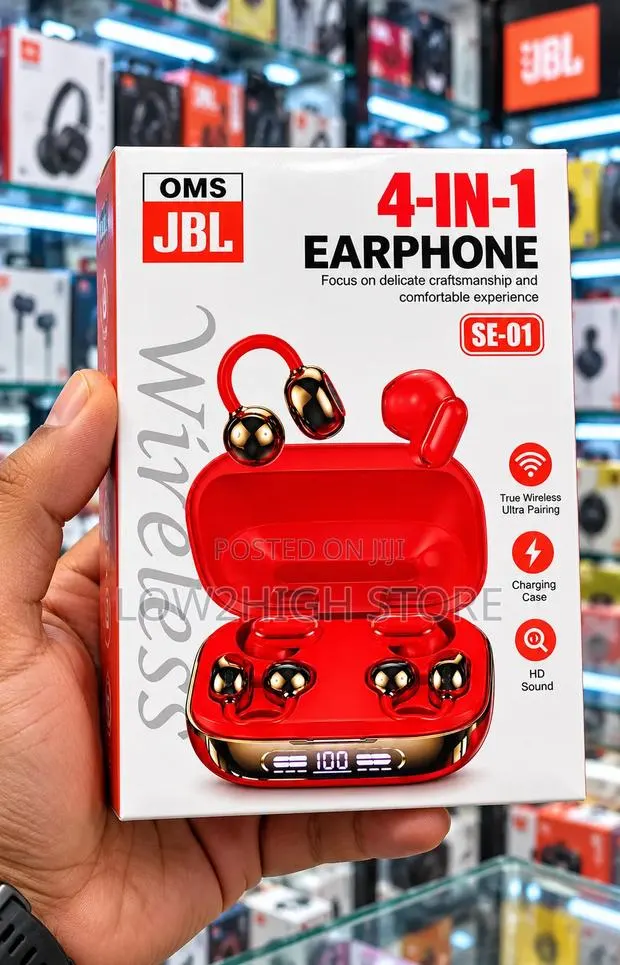 4-in-1 Hybrid Open-Ear & in-Ear TWS Bluetooth Earbuds - Low2High · Photo 1