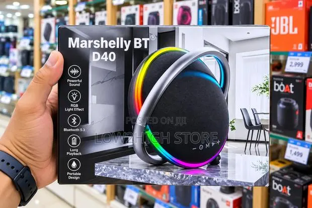 Marshelly BT D40 100W Heavy Bass Bluetooth Speaker - Low2High · Photo 1