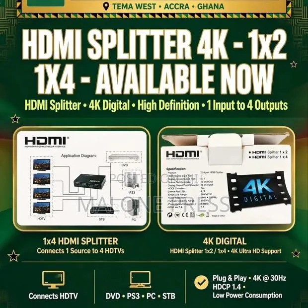 Hdmi Spliter 2 in 1 for TV and Hdmi Connection · Photo 1