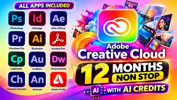 ADOBE Creative Cloud All Apps 12 Months + AI Credits + Adobe Stock · Photo 1
