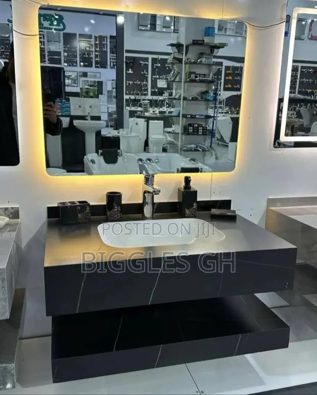 Vanity Cabinet Basin With Led Mirror-80cm · Photo 1