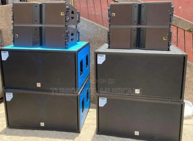 2pairs 18inches Bass,2pairs 10inches Line Array and Amplifier Rack Set · Photo 1