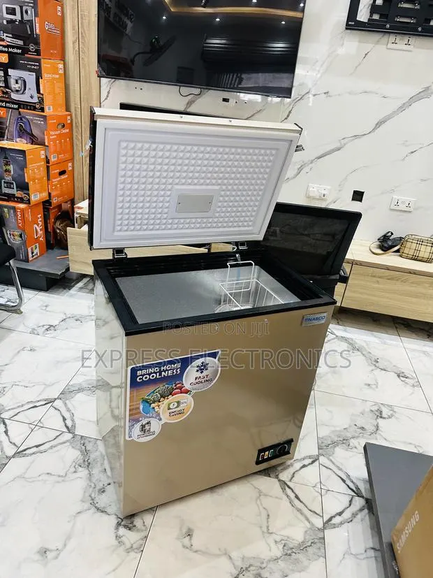 Authentic Sleek New Gold Color Chest Freezer 200fl 150l · Photo 1