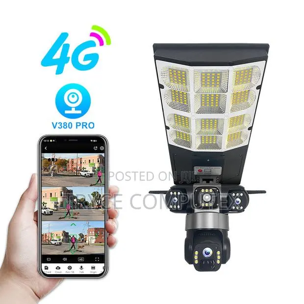 V380 Smart Solar Security Camera With Street Flood Light Lamp · Photo 1