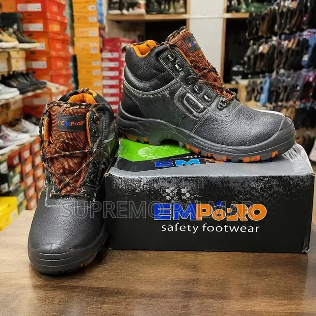 Emporo Leather Safety Boots – Steel Toe Industrial Work Boots · Photo 1