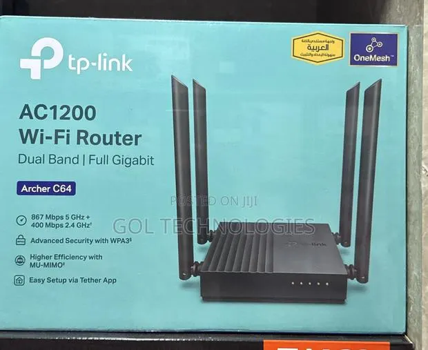 Tp-Link Archer C64 Dual-Band Full Gigabit Wifi Router Ac1200 One Mesh · Photo 1