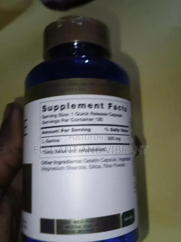 L-Serine Capsules 500 Mg, 120 Count · Photo 3
