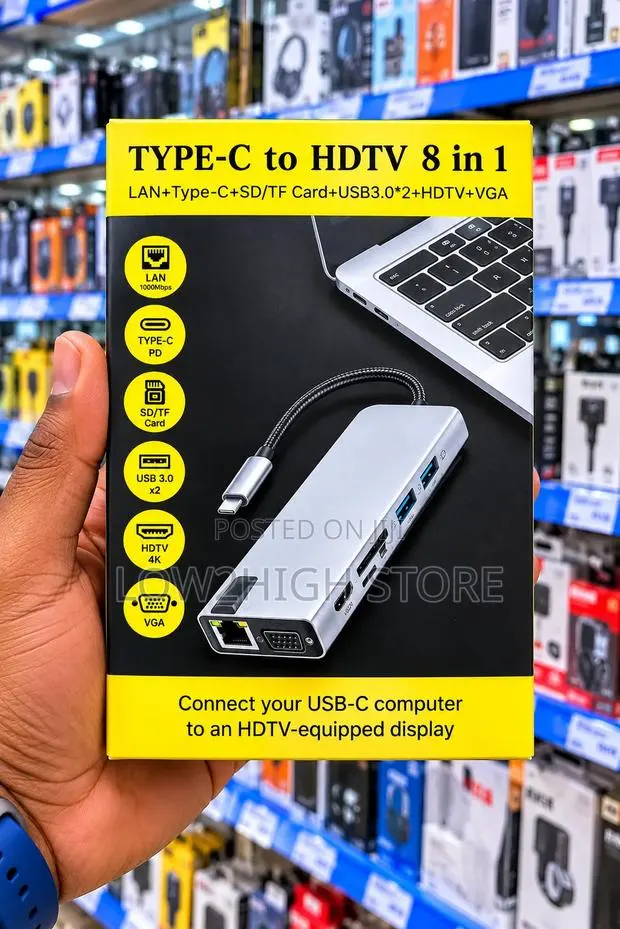 8-in-1 USB-C Multiport Hub Adapter · Photo 1