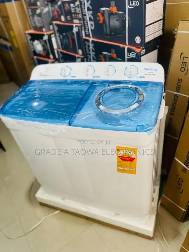 15kg Heavy-Duty Nasco Semi-Automatic Top Load Washing Machine · Photo 1
