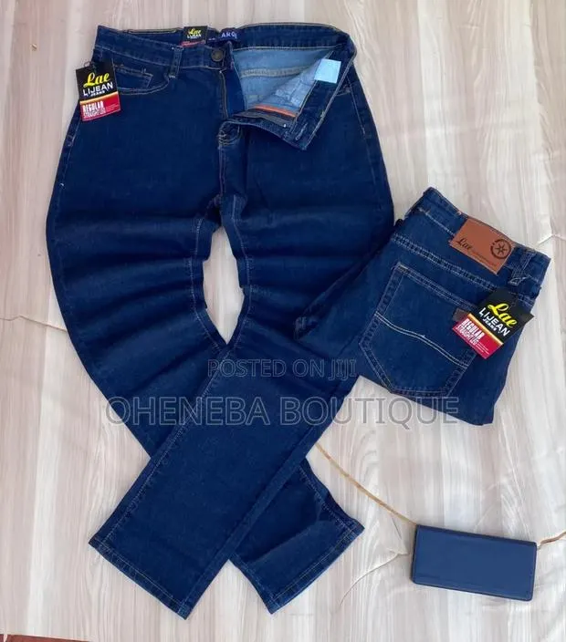 Plain Blue Jeans Trousers · Photo 1