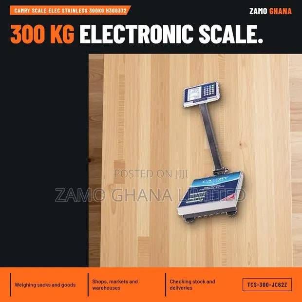 Camry Scale Elec Stainless 300Kg H300372 - TCS-300-JC62Z · Photo 1