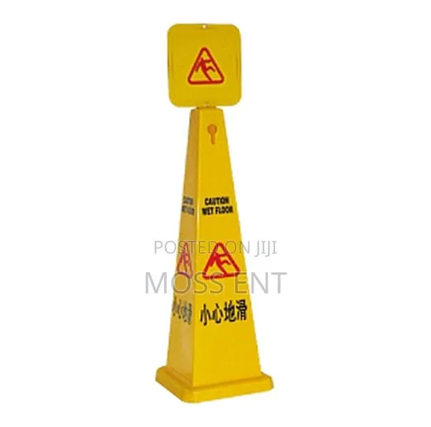 Short Caution Cone 27.2x27.2x92.4cm Caution Wet Floor - B-118 · Photo 1