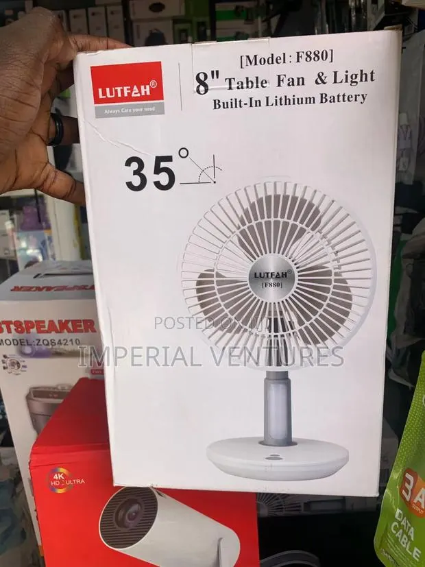 Strong Table Top Rechargeable Fan · Photo 1