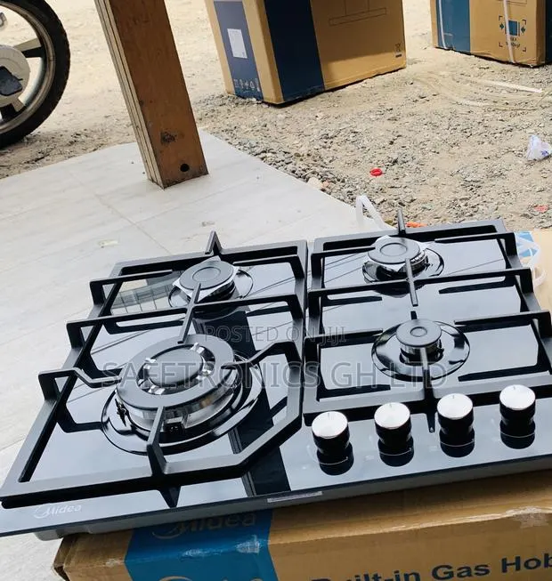 Shop Perfect Midea 60cm 4 Burner Gas Hob| Black Glass [60GJ084] · Photo 1