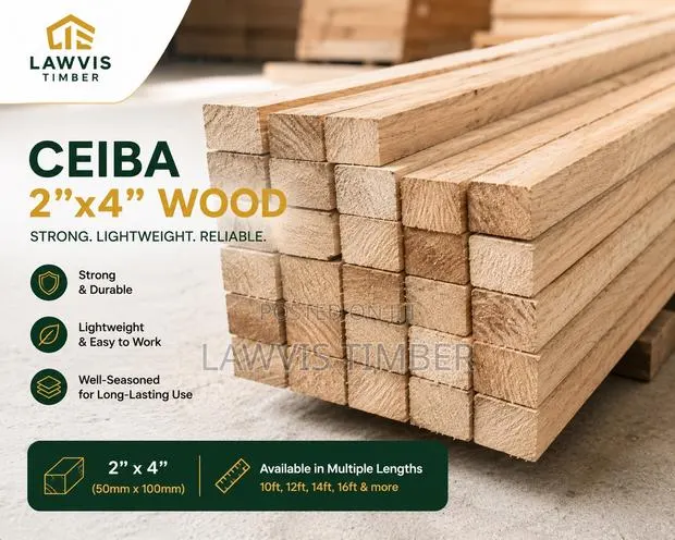 Ceiba 2x4 Timber – 50mm X 100mm – Sawmill Quality · Photo 1