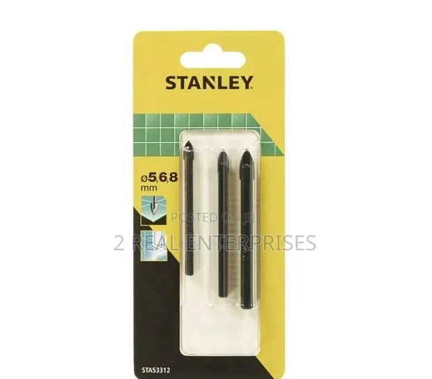 Stanley STA53312 3 Piece Glass Tile Drill Bit Set · Photo 1