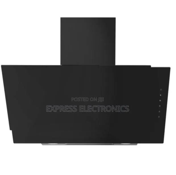 Midea 90cm Angled Cooker Hood W/ Black Tempered Glass · Photo 1