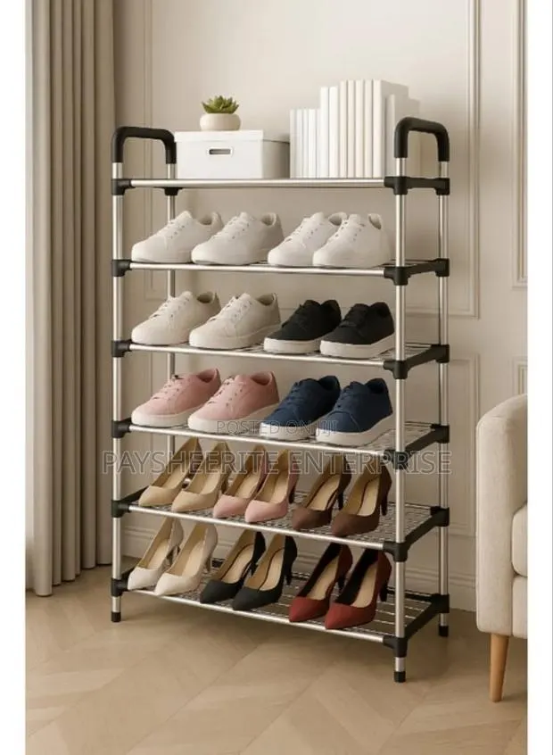 6 Layer Metal Shoe Rack · Photo 1