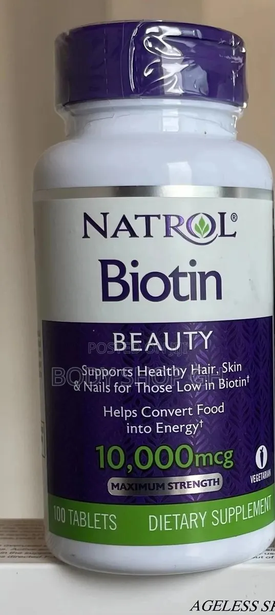 Natrol Biotin-100 Tablets (10,000) for Hair, Skin Nails · Photo 1